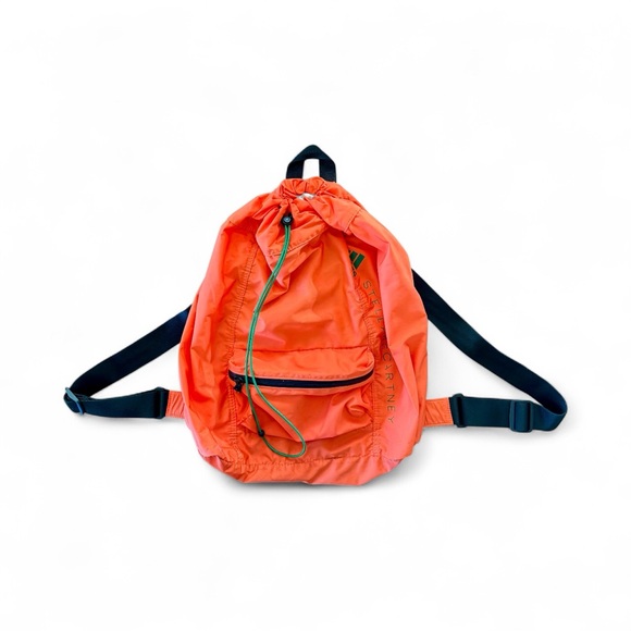 Adidas by Stella McCartney Orange Drawstring Backpack - Picture 1 of 4